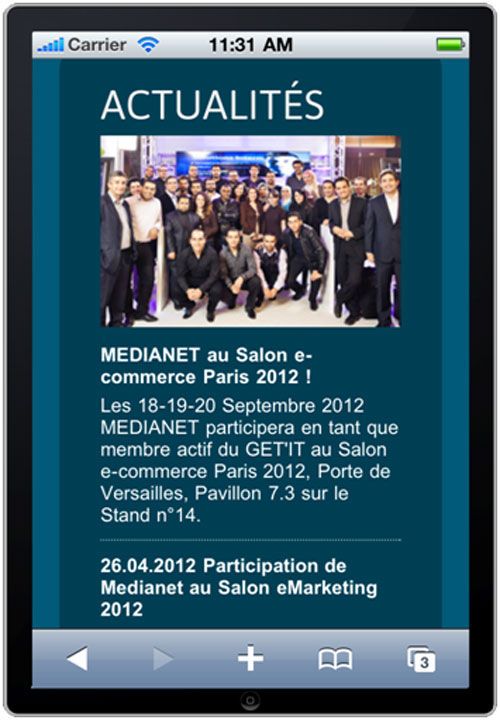 Medianet lance son nouveau site web !!! Entièrement conçu en HTML5 