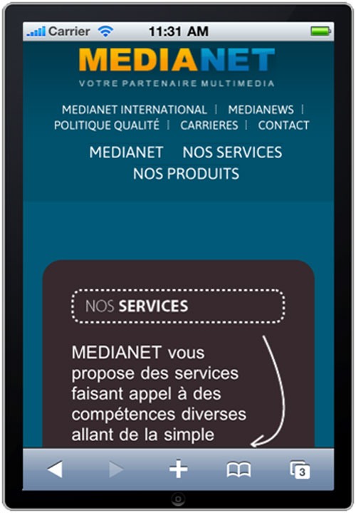 Medianet lance son nouveau site web !!! Entièrement conçu en HTML5 