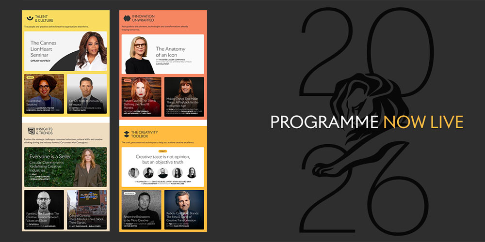 Cannes Lions dévoile son programme 2026