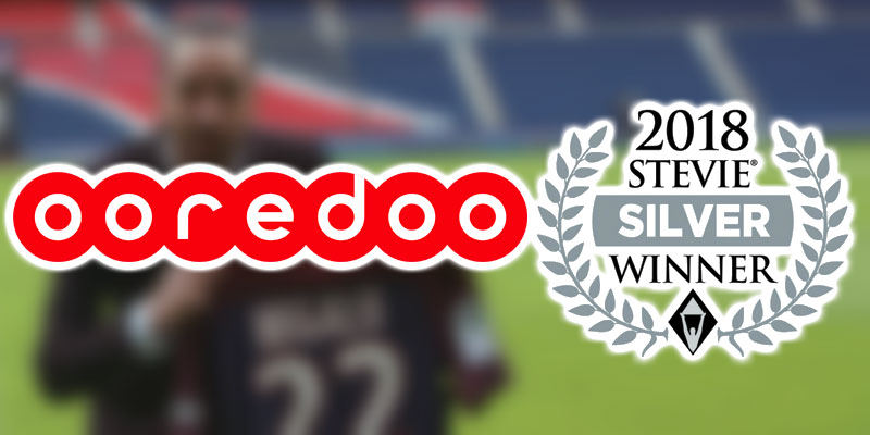 Ooredoo Tunisie rafle avec le « 1er match de Migalo au PSG » le Stevie Award d’Argent