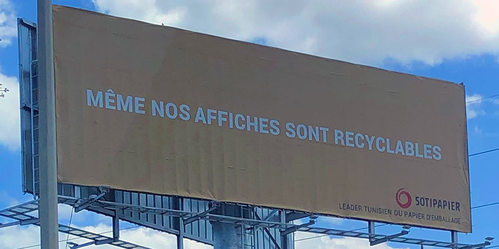 Une campagne d’affichage urbain faite en papier recyclé