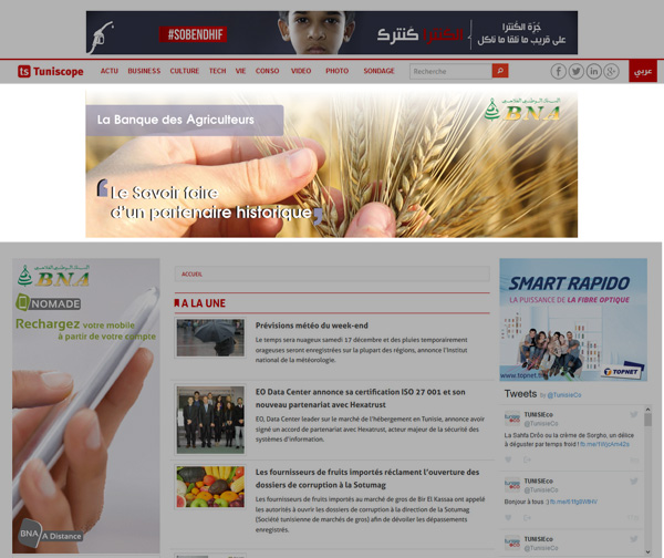 Campagne BNA sur TUNISCOPE.com