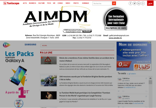 Campagne AIMDM sur TUNISCOPE.com