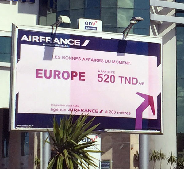 Campagne d'affichage : Airfrance / Europe