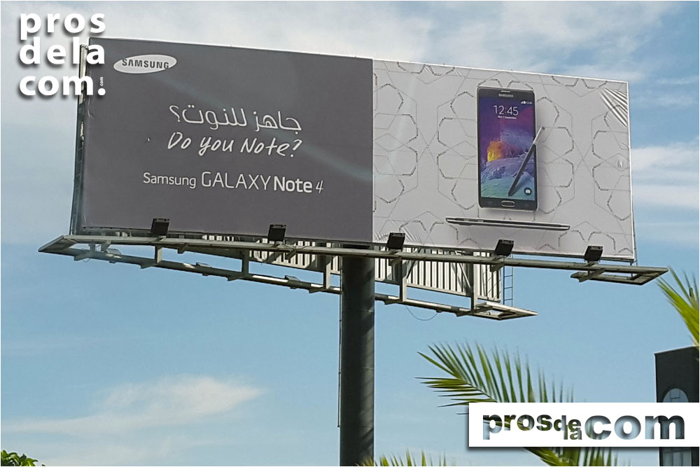 Campagne d'affichage : Samsung Galaxy Note 4