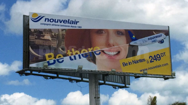 Campagne d'affichage : Nouvelair ''Be in Nantes''