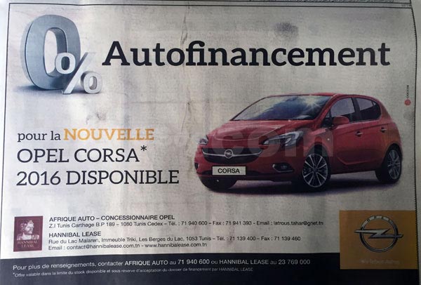 Campagne Opel Corsa - Septembre 2015