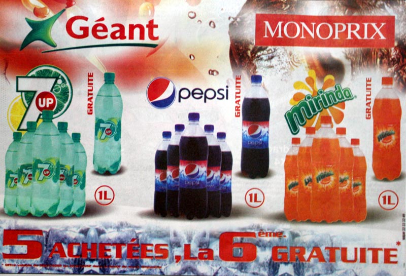 5 achetées, la 6ème gratuite