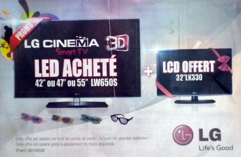 LG : LED acheté , LCD offert