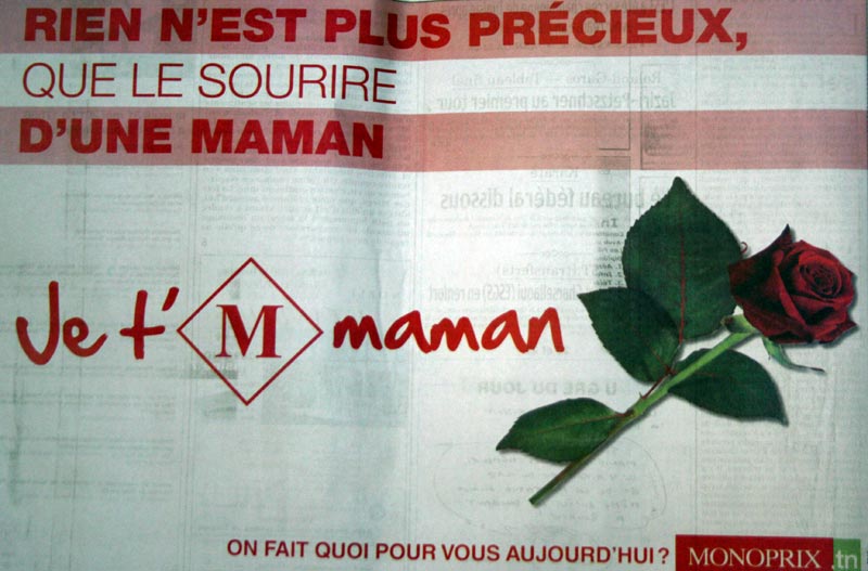 Monoprix : je t'aime maman