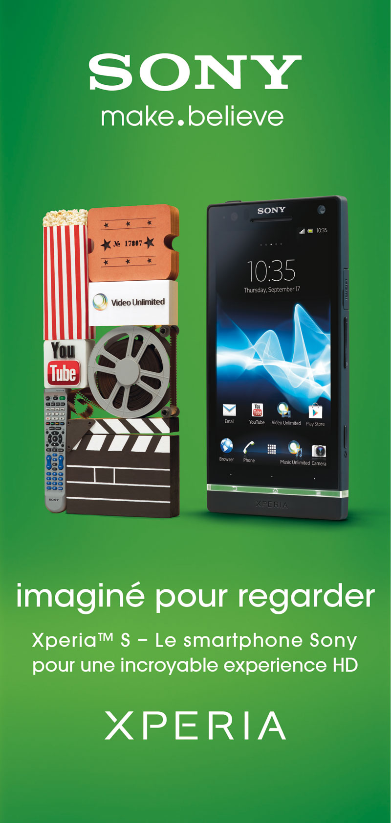 Sony XPERIA: imaginé pour regarder