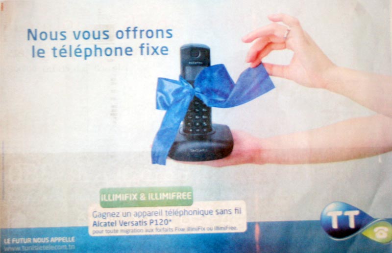 Nous vous offrons le téléphone fixe