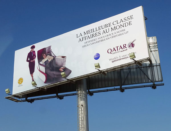 Campagne d'affichage : Qatar Airways
