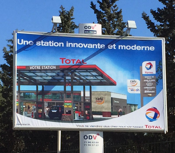 Campagne d'affichage : TOTAL